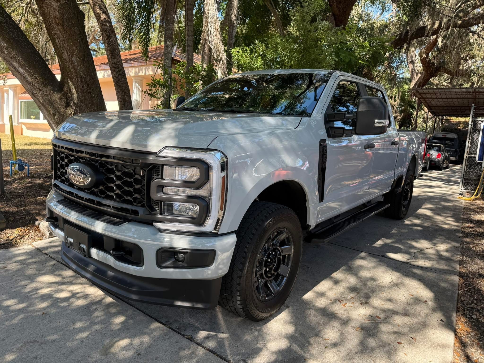 White Ford F-250 Tint